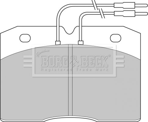 BORG & BECK Комплект тормозных колодок, дисковый тормоз BBP1133